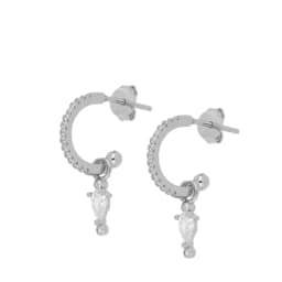 CRMYA Gold Silver Filled Hoop Earring CZ Zircon Heart Higgle Stud Earrings For Women Jewelry Earings Wholesale Aretes De Mujer