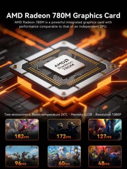 GMKtec K12 Mini PC AMD Ryzen 7 H 255 Dual DDR5 5600MT/s M.2 NVMe SSD PCIe4.0 WiFi6E BT5.2 Dual 2.5G LAN OCulink Computer