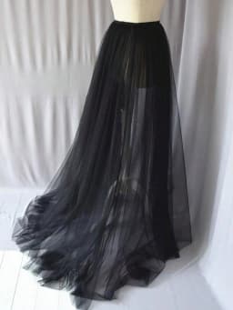 1pc Strapless White Elastic Slim Waist Party Dress, Detachable Train Skirt For Bridal