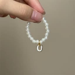 For Mini Labubu Pendant Accessories Letter Pearl Necklace For 4.0 Labubu Pin for Love Series Doll Accessories Dolls' Decoration