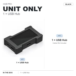 HMLAB ZNEO Gaming USB Hub - 2-to-3 Port, 8K Hz, Independent Power, With Screen, Trendy for Gaming Ambience Desk Setup