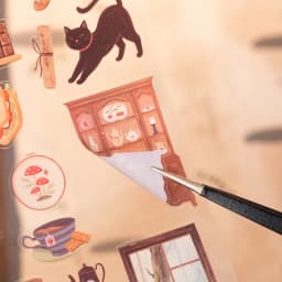 2sheets Creative Character Life Small Pattern PET Stickers DIY Diary Phone Case Scrapbook Aesthetics Stationery Stickers