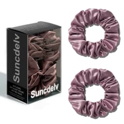 2PCS 100% Natural Silk Solid Color Hair Ties High Quality Hair Scrunchies Women Big Hairbands Hair Accessories 22Momme