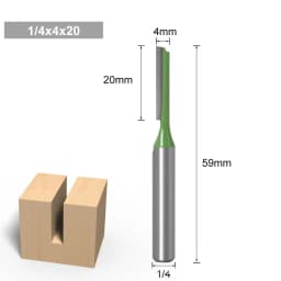 1/4′′ 6mm Shank Single Double Flute Straight Bit Milling Cutter For Wood 6MM Tungsten Carbide Router Bit Woodwork Tool Set