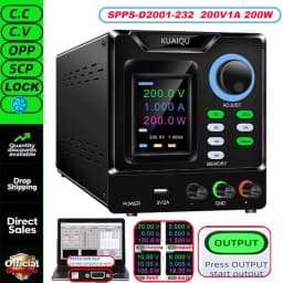 KUAIQU RS232/USB High Power Adjustable LAB Power Supply 1000V 800V 400V 300V 600V 30V 5A 10A Memory Storage,Output,Software PC