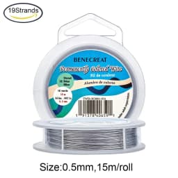 1 Roll Stainless Steel Tiger Tail Beading Wire 7/19/49 Strand Bead Stringing Wire for DIY Earring Jewelry Crafts Making