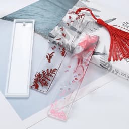 Rectangle Silicone Bookmark Mold, DIY Bookmark Mould Making Epoxy Resin Jewelry DIY Craft Silicone Transparent Mold