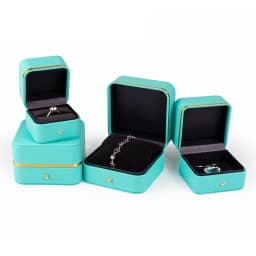 High Quality PU Leather Jewely Boxes Necklace Bangle Bracelet Ring Gift Packaing Case with Custom Logo