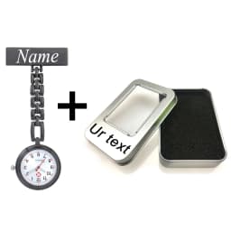 Personalized Your Name LOGO Engraved Pin Brooch Count Pluse Meter Dial Luminous Hand Doctor Clock Fob Nurse Pocket Watch