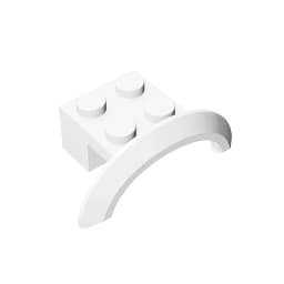 Gobricks 10Pcs MOC Parts 98282 28579 Wheel Arch Mudguard 4 x 2 1/2 x 1 Compatible Bricks Assmble Building Blocks Particle Toy