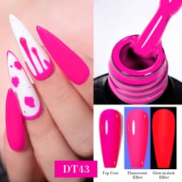 MEET ACROSS 7ml Orange Red Pink Gel Nail Polish Laser Sparkling Soak Off Semi Permanent Nail Art UV Gel Varnishes Spring Summer