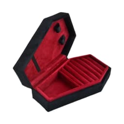 Velvets Jewelry Storage Box Coffin Shape Ring Necklace Earring Box Display Cases Desktop Decoration Jewelry Organizer