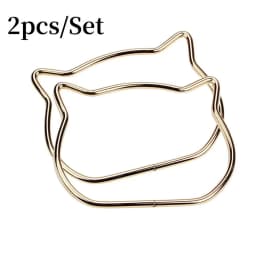 2pcs Metal D-ring Bear Shape Purse Sewing Frame Handles For Diy Bags Purse Handles Replacement Handles For Bag Making Hardware