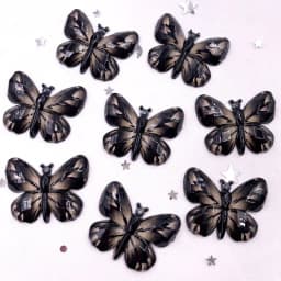 Resin Shiny Colorful Crystal Butterflies Flatback Rhinestone 1 Hole Appliques Ornaments 10pcs Home Figurines decor Crafts