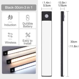 Under Cabinet Light LED Motion Sensor Night Light Thin USB Rechargeable Dimmable Lamps Kitchen Cabinet Bedroom Wardrobe Lighting