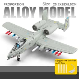 1:32 A-10 Thunderbolt II F-14 Fighter Model Toy Foldable Wheels Metal Body Airplane Sound Light Models Gifts for Children