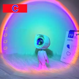 VnnZzo Sunset Lamp LED Rainbow Neon Night Light Projector Photography Wall Atmosphere Lighting for Bedroom Home Room Decor Gift