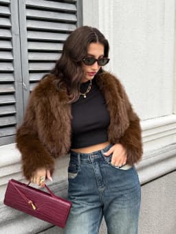 Short Coat Women Faux Fur Fox Coats Jackets Casual Coat Thick Warm Y2k Streetwear Jacket Elegant Work Outerwear Autumn Winter