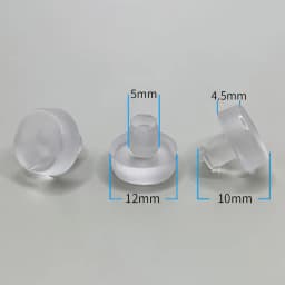 50Pcs Transparent Black Rubbber Anti Collision Hole Plugs 5mm 6mm Foot Pad Fasteners Screws Door Bumper Furniture Accessories