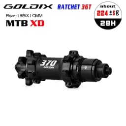 GOLDIX M370 Bicycle Hub 6-Bolt Disc Brake 28Hole Straight Pull Spoke Sealed Bearing 36T Ratchet HG/XD/MS Hub Type Standard/BOOST