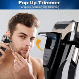 Electric Shaver 4D For Men Rechargeable Shaving Beard Razor Trimmer Machine For Barber USB Type-C Rechargeable Waterproof HT-909