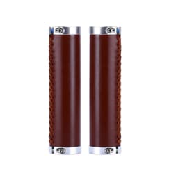 Retro Leisure Grip Universal Hand Sewn Grip PU Leather Grip Bicycle Grip Shock Absorbing Folding Bike Scooter Bike Handlebar