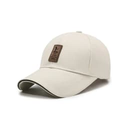 Khaki Vintage Fabric Label Baseball Cap for Men, Trendy and Versatile, Sunshade Duckbill Hat, Casual Soft Top, Flattering for Fa