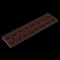 Gobricks GDS-699 Technical, Plate 2 x 8 with 7 Holes compatible with lego 3738 pieces of children's toys Building Blocks