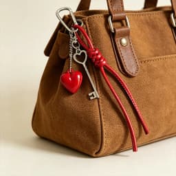 Fashionable Keychain Handmade Key Knot Keyring Heart Bag Pendant Versatile Phone Charm Hanging Accessory Gift