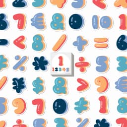 IMOON 50/52 PCS Colorful Cute Alphabet Number Decorative Sticker Self-adhesive Letters for Kids Scrapbooking Journal Supplies