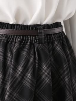 Women's Vintage Spring Autumn A Line Plaid Long Skirt Lady High Waist Umbrella Skirt