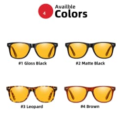 VIVIBEE Night Vision Blue Light Blocking Glasses Men Square Computer Eye Eyeglasses Gaming Women Orange Eyewear