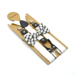Solid Color Bowknot Elastic Leather Suspenders Braces Men Women Adjustable Straps For Wedding Suit Skirt Accessories Gift