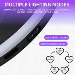 1PCS USB Solar Powered Heartshaped Symphony Colorful Led Ambient Light Bedroom Night light Front Rear Windowsheid Decoration