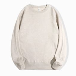 High Quality Oat Gray 520G Heavy Terry Cloth Crew Neck Sweater Men's Simple Loose Top Women sweatshirts