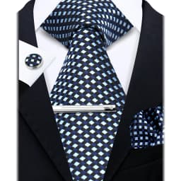 Fashion Ties for Men Gift Weave Necktie Set Handchief Cufflinks Tie Clip Luxury Brand Designer Business Wedding Suit Accessories