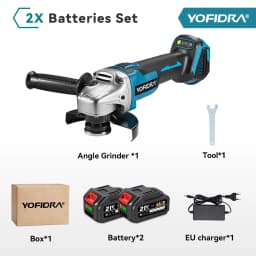 YOFIDRA 125mm Brushless Angle Grinder 4 Gear Cordless Grinding Machine Cutting Woodworking Power Tool For Makita Battery Pin