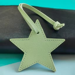 8cm PU Leather Patch Five-Pointed Star Keychain Star Decoration For Embellishing Bag Clothing Lanyard