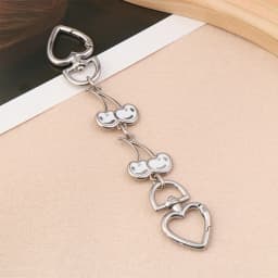 〔CC88〕1Piece Heart Buckle Cherry Bag Chain DIY Bag Strap Extension Replacement ,Women's Bag Decoration