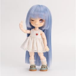 Ob11 Wig Soft Cute Curly Bangs Wavy Hair Long Straight Hair Short Hair Multi-Color for 1/12 Bjd, Gsc ,Ymy Head Doll Accessories