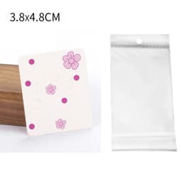 50Sets Earring Cards with 50pcs Bags Necklace Earring Display Cards Self-Seal Bags for Jewelry Packaging Price Tag Card Holder