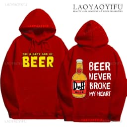 Duff Beer Hoodie Funny The Simpsons Duff Classic Beer Graphic New in Hoodies & Sweatshirts Pullover Sweatshirts Men Women Tops