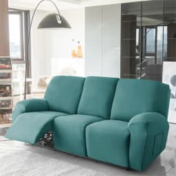 1/2/3 Seater Soft Recliner Sofa Cover Solid Color Simple Single Sofa Slipcover Relax Couch Armchair Protector Case Removable
