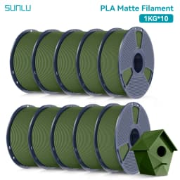 SUNLU PLA Matte 10KG1.75mm ±0.03mm 1KG/2.2LBS 3D Printer Filament PLA High Transparency Fast 2-7 Days Delivery RoHS Reach