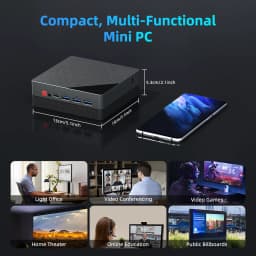 Texhoo MINI PC AMD Ryzen5 5625U 7530U R7-4800H DDR4 16G 2666MHz 512G SSD Pcle3.0 WIFI6 BT5.2 4.3GHz Desktop Computer Office PC