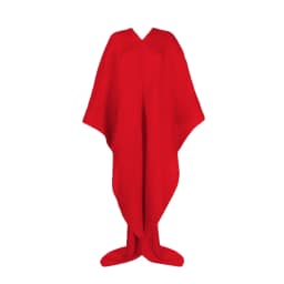 Miyake Pleated Women's Medium Length V-neck Drooping Blouse Dress