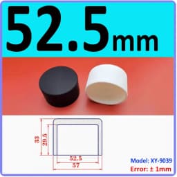 3mm-60.5mm Black/White Silicon Rubber Caps Blanking End Cover Protectors For Round Pipe/Furniture