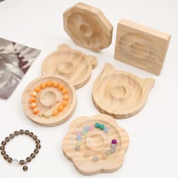 Wooden Beading Design Board Suitable Bracelet Display Stand For Jewelry Making Necklaces Crafts Tray Practical Display