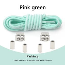 1 Pair Elastic Shoelaces for Sneakers No Tie Shoe Laces Metal Lock Quickly Put on And Take Off Lazy Shoes Lace Round Rubber Band
