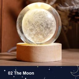 GGbingo LED Night Light Milky Way Galaxy Solar System Crystal Ball Night Lamp Bedroom Ambient Light Creative Gift Night Light